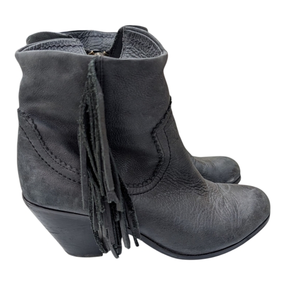Sam Edleman Louie fringe bootie boho ankle boots - Picture 3 of 7